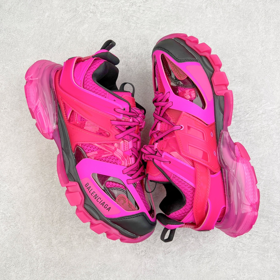 Balenciaga 巴黎世家 Track 1.0  Clear So 舒适百搭 老爹鞋 运动 复古板鞋 休闲鞋 男鞋 女鞋 透明底 深粉色 647741W3BM55510