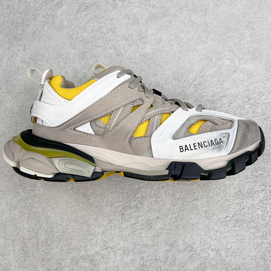  Balenciaga 巴黎世家 Track 1.0  舒适百搭 老爹鞋 运动 复古板鞋 休闲鞋 男鞋 女鞋 白黃色 做旧 542023W3SU61297