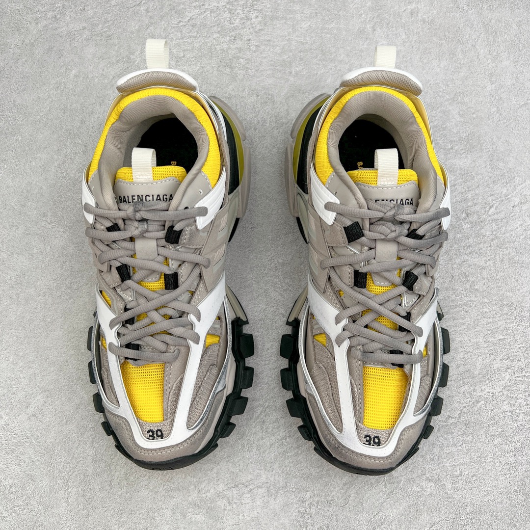  Balenciaga 巴黎世家 Track 1.0  舒适百搭 老爹鞋 运动 复古板鞋 休闲鞋 男鞋 女鞋 白黃色 做旧 542023W3SU61297