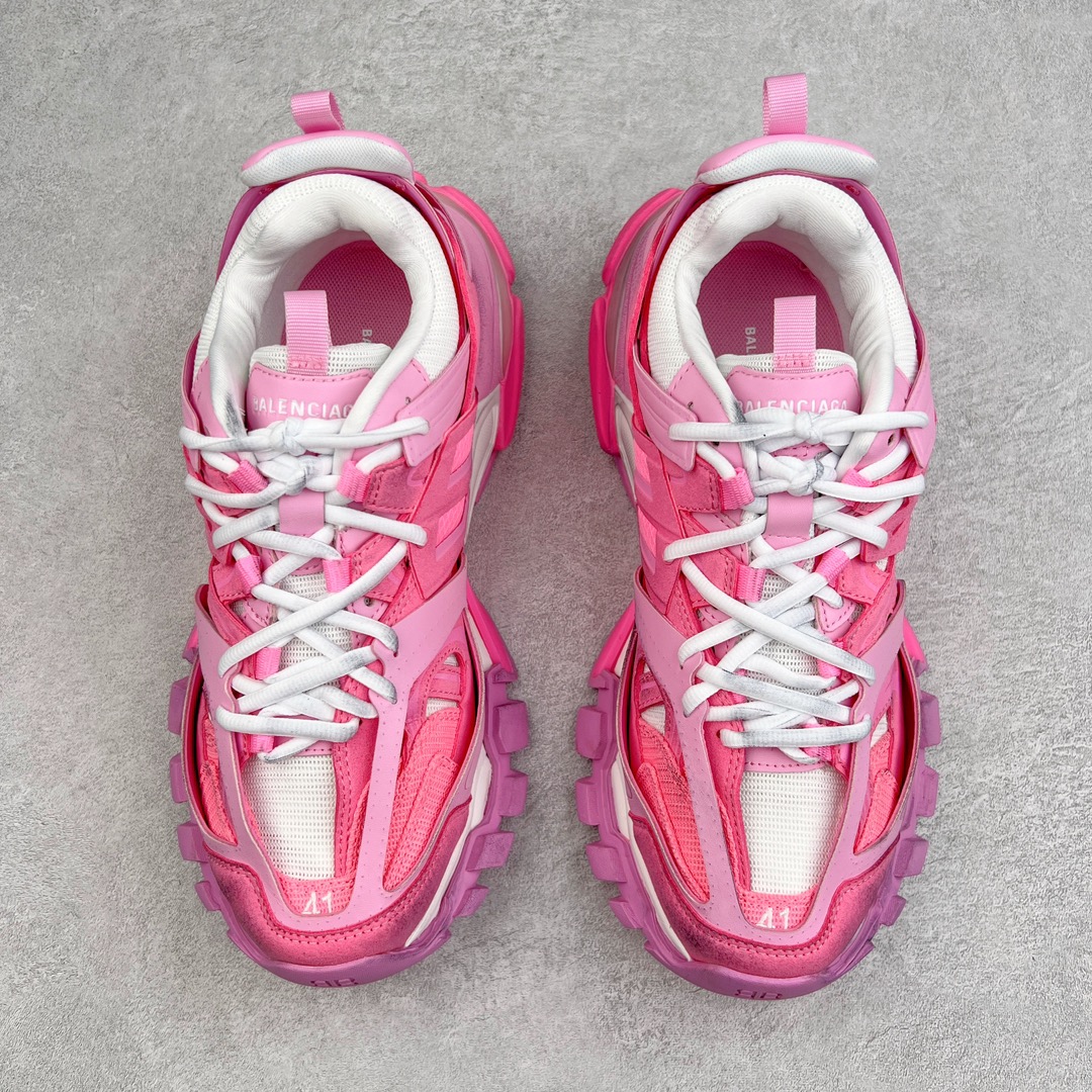 Balenciaga 巴黎世家 Track 1.0  舒适百搭 老爹鞋 运动 复古板鞋 休闲鞋 男鞋 女鞋 粉色 做旧 542436W3SU55090