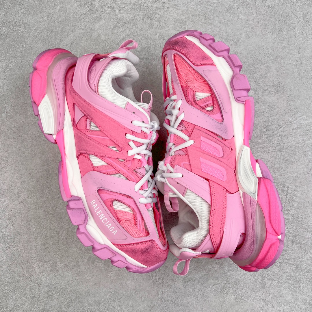 Balenciaga 巴黎世家 Track 1.0  舒适百搭 老爹鞋 运动 复古板鞋 休闲鞋 男鞋 女鞋 粉色 做旧 542436W3SU55090