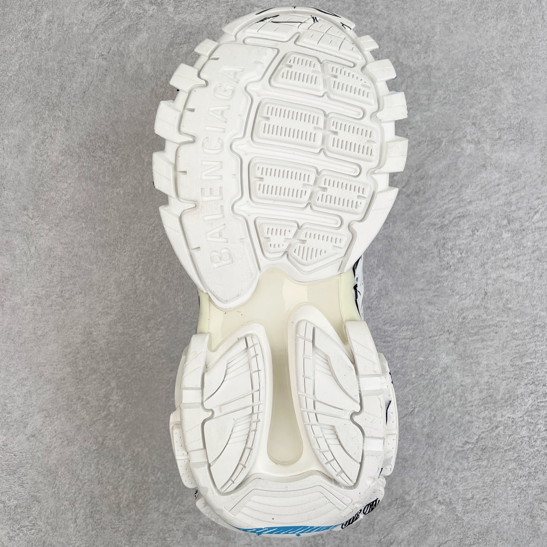 Balenciaga 巴黎世家 Track 1.0  舒适百搭 老爹鞋 运动 复古板鞋 休闲鞋 男鞋 女鞋 白蓝 涂鸦 542023W3SRA9014