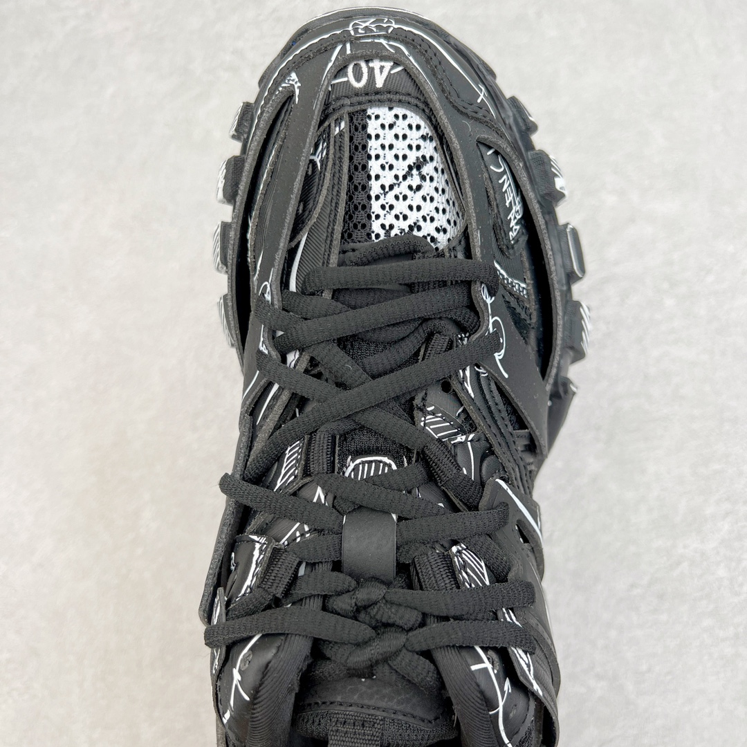Balenciaga 巴黎世家 Track 1.0  舒适百搭 老爹鞋 运动 复古板鞋 休闲鞋 男鞋 女鞋 黑色 涂鸦 542023W3SRA1090
