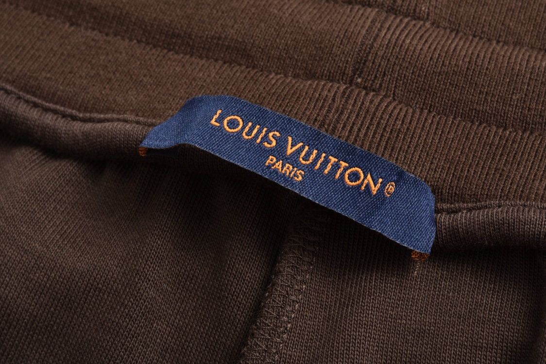 LOUIS VUITTON 路易威登 Tyler 联名款 SS24 字母刺绣 长裤 休闲裤 裤子 巧克力色 1AFQ43