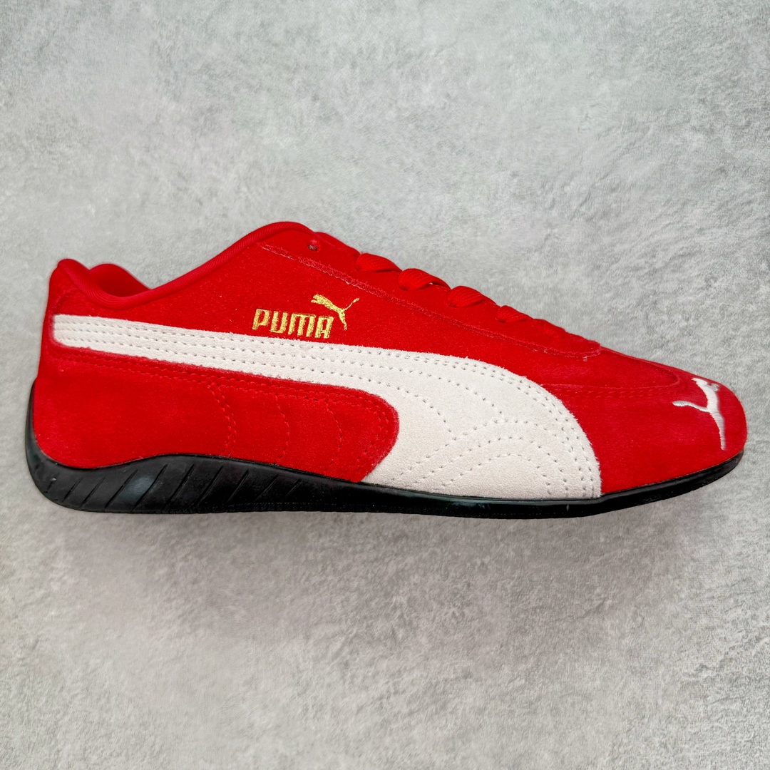  PUMA  Speedcat  圆头系带 二层绒面皮防滑耐磨 低筒 跑步鞋 休闲鞋 波鞋 红色
