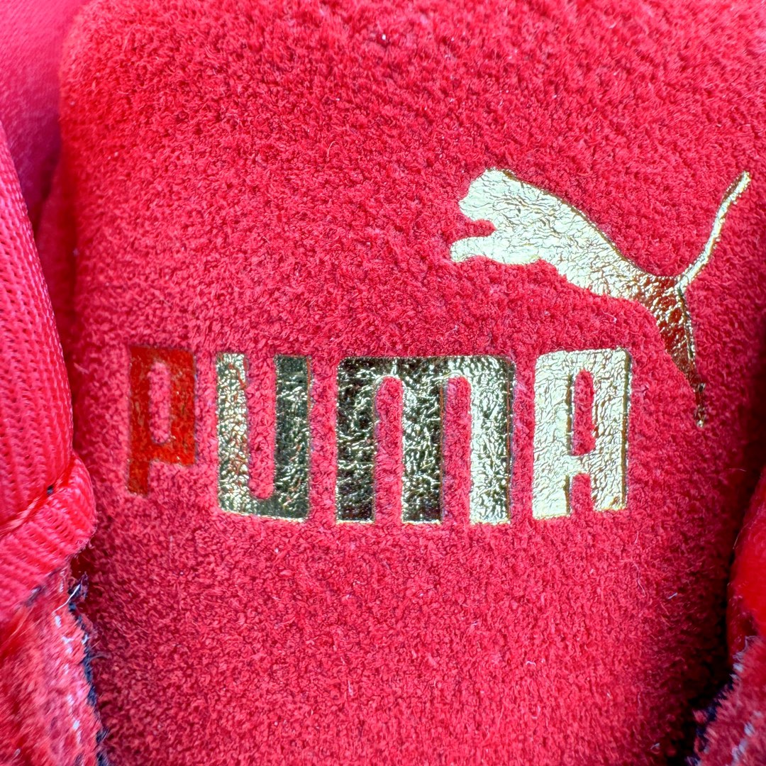  PUMA  Speedcat  圆头系带 二层绒面皮防滑耐磨 低筒 跑步鞋 休闲鞋 波鞋 红色