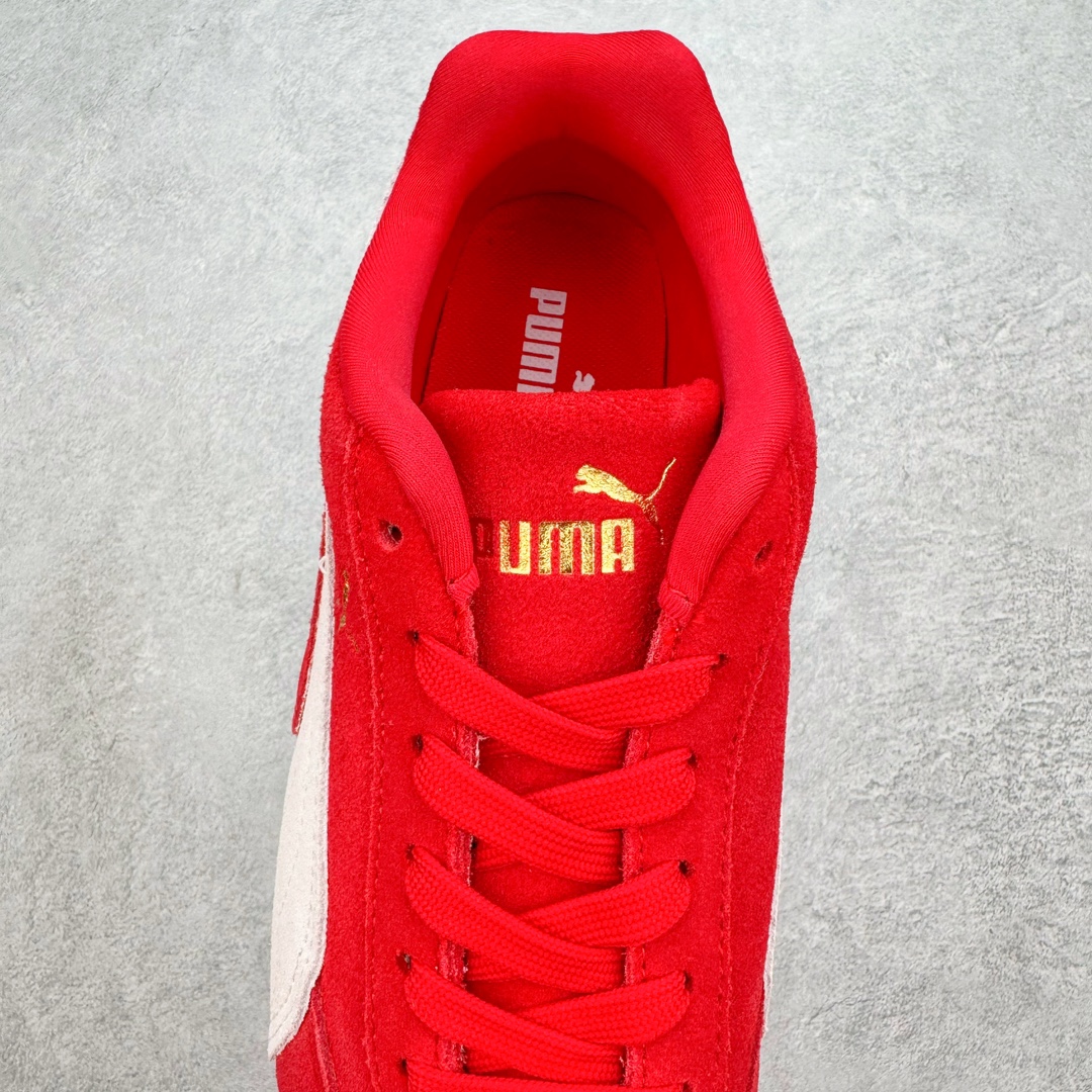  PUMA  Speedcat  圆头系带 二层绒面皮防滑耐磨 低筒 跑步鞋 休闲鞋 波鞋 红色