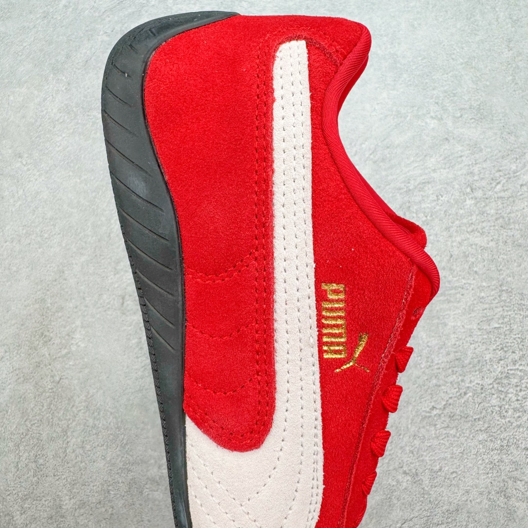  PUMA  Speedcat  圆头系带 二层绒面皮防滑耐磨 低筒 跑步鞋 休闲鞋 波鞋 红色