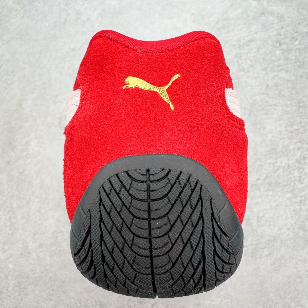  PUMA  Speedcat  圆头系带 二层绒面皮防滑耐磨 低筒 跑步鞋 休闲鞋 波鞋 红色
