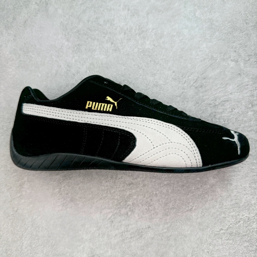  PUMA  Speedcat  圆头系带 二层绒面皮防滑耐磨 低筒 舒适时尚 赛车 跑步鞋 休闲鞋 波鞋 黑色 398846-01