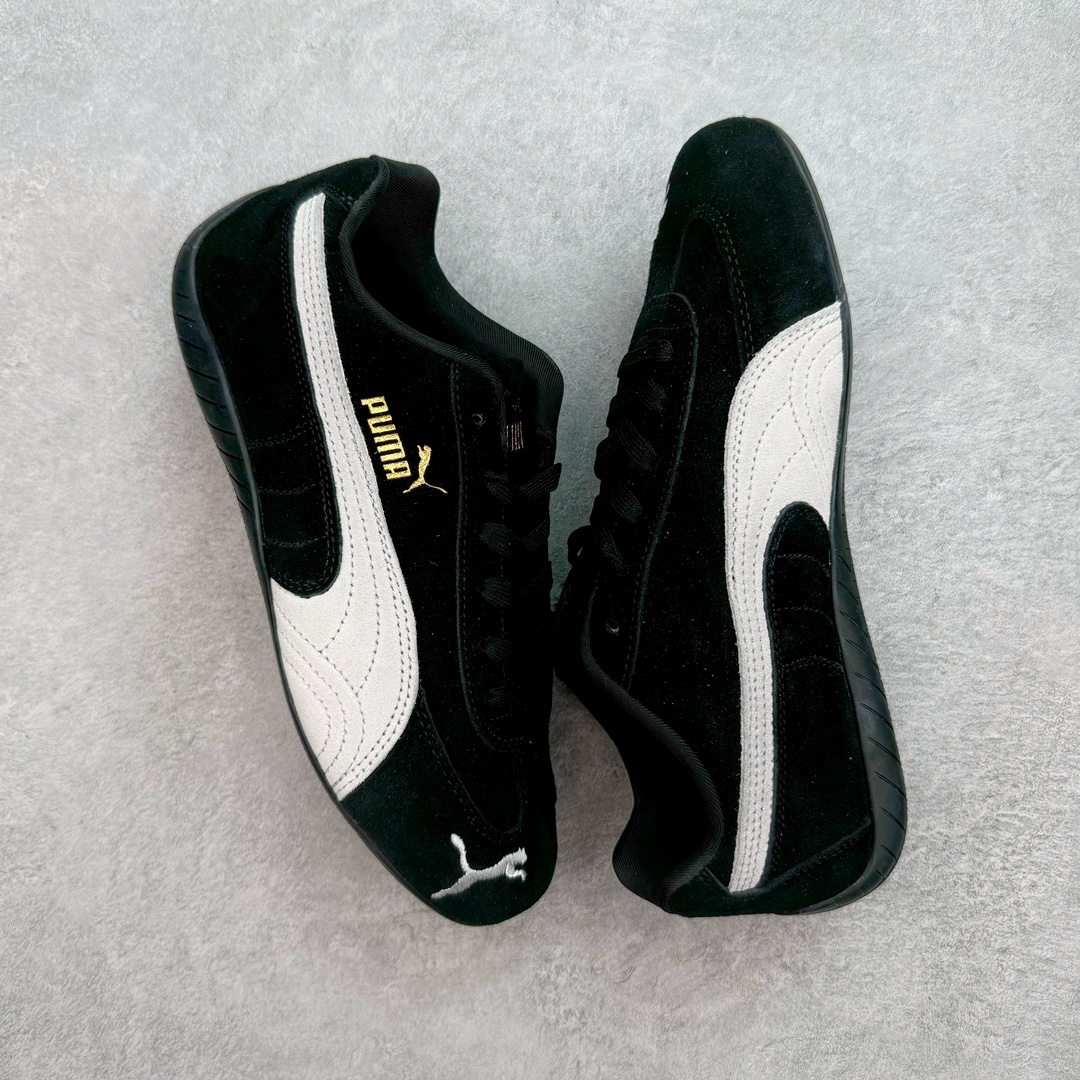  PUMA  Speedcat  圆头系带 二层绒面皮防滑耐磨 低筒 舒适时尚 赛车 跑步鞋 休闲鞋 波鞋 黑色 398846-01