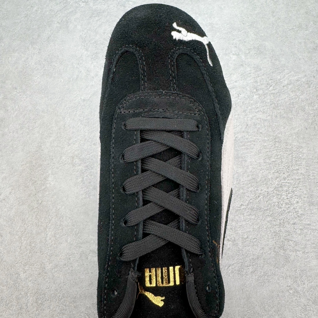  PUMA  Speedcat  圆头系带 二层绒面皮防滑耐磨 低筒 舒适时尚 赛车 跑步鞋 休闲鞋 波鞋 黑色 398846-01