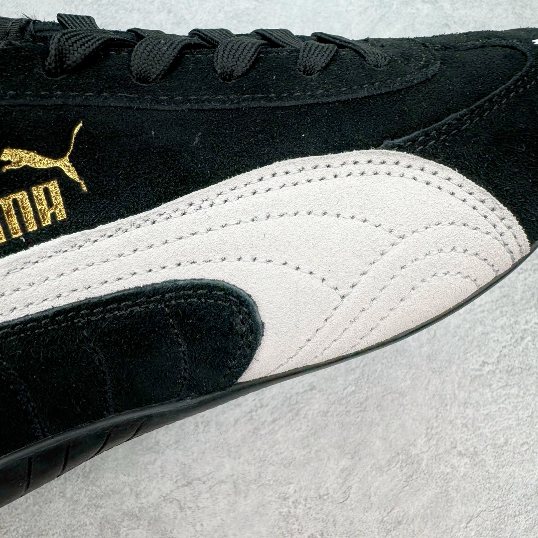  PUMA  Speedcat  圆头系带 二层绒面皮防滑耐磨 低筒 舒适时尚 赛车 跑步鞋 休闲鞋 波鞋 黑色 398846-01