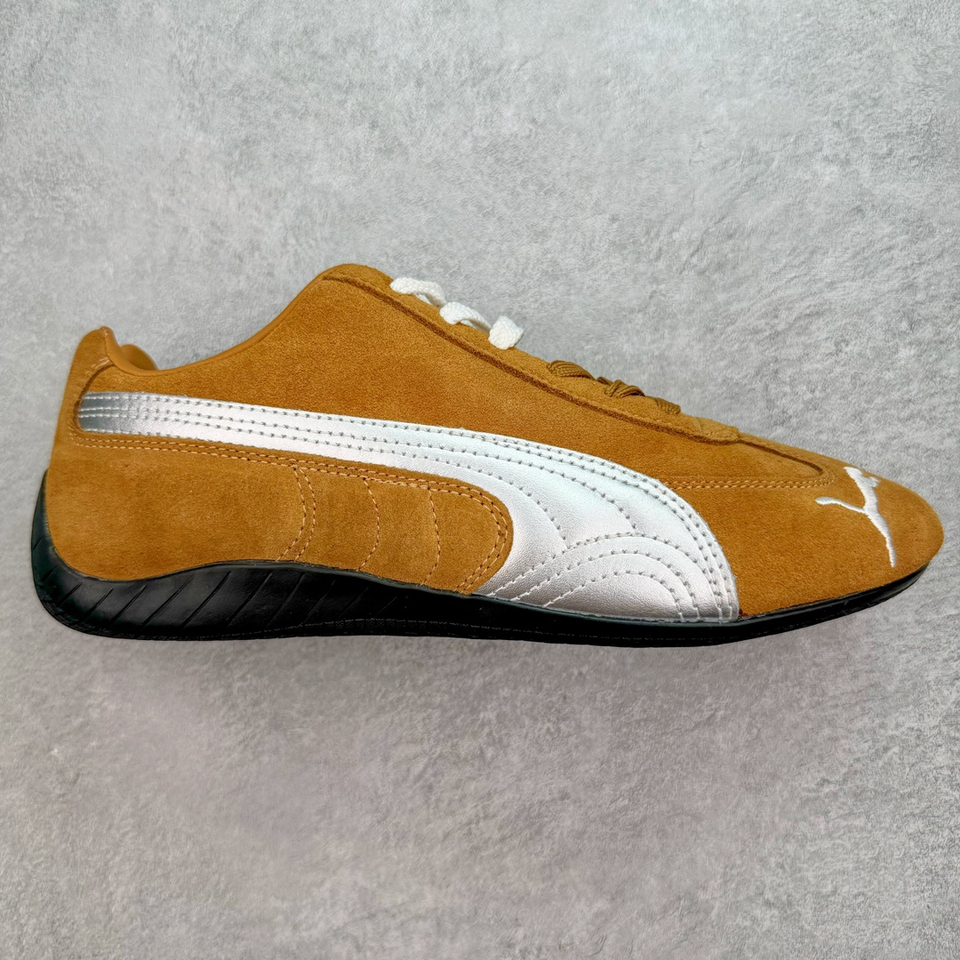  PUMA  Speedcat  圆头系带 二层绒面皮防滑耐磨 低筒 舒适时尚 赛车 跑步鞋 休闲鞋 波鞋 沙漠黄 398846 