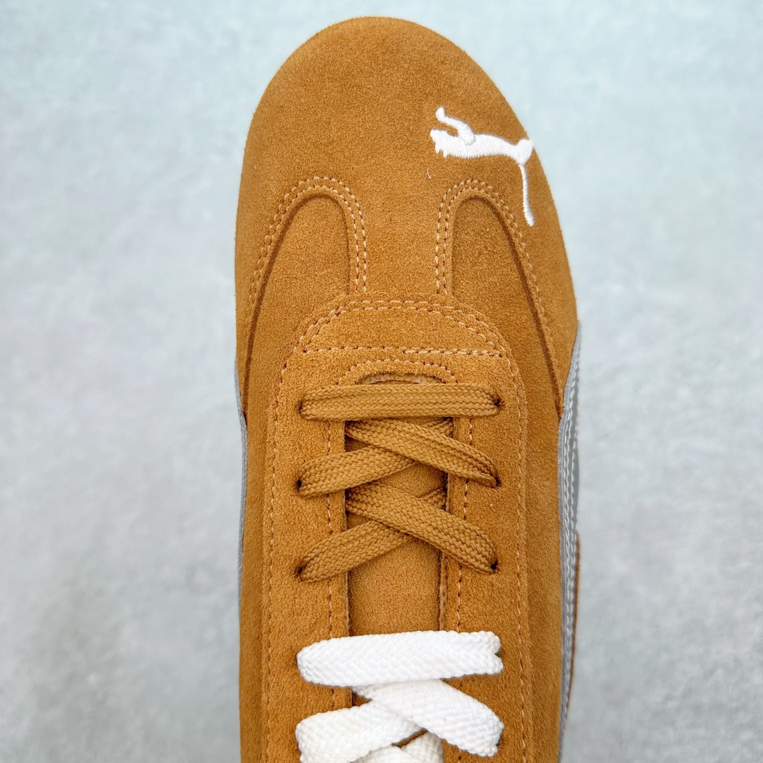  PUMA  Speedcat  圆头系带 二层绒面皮防滑耐磨 低筒 舒适时尚 赛车 跑步鞋 休闲鞋 波鞋 沙漠黄 398846 