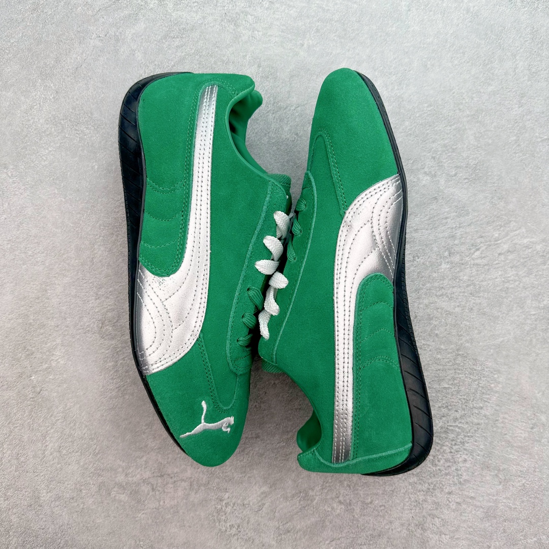  PUMA  Speedcat  圆头系带 二层绒面皮防滑耐磨 低筒 舒适时尚 赛车 跑步鞋 休闲鞋 波鞋 绿色 398846 