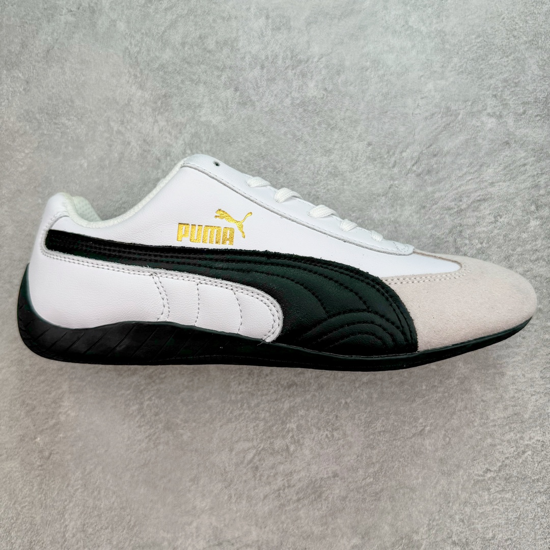 PUMA  Speedcat  圆头系带 二层绒面皮防滑耐磨 低筒 舒适时尚 赛车 跑步鞋 休闲鞋 波鞋 白色 398846 