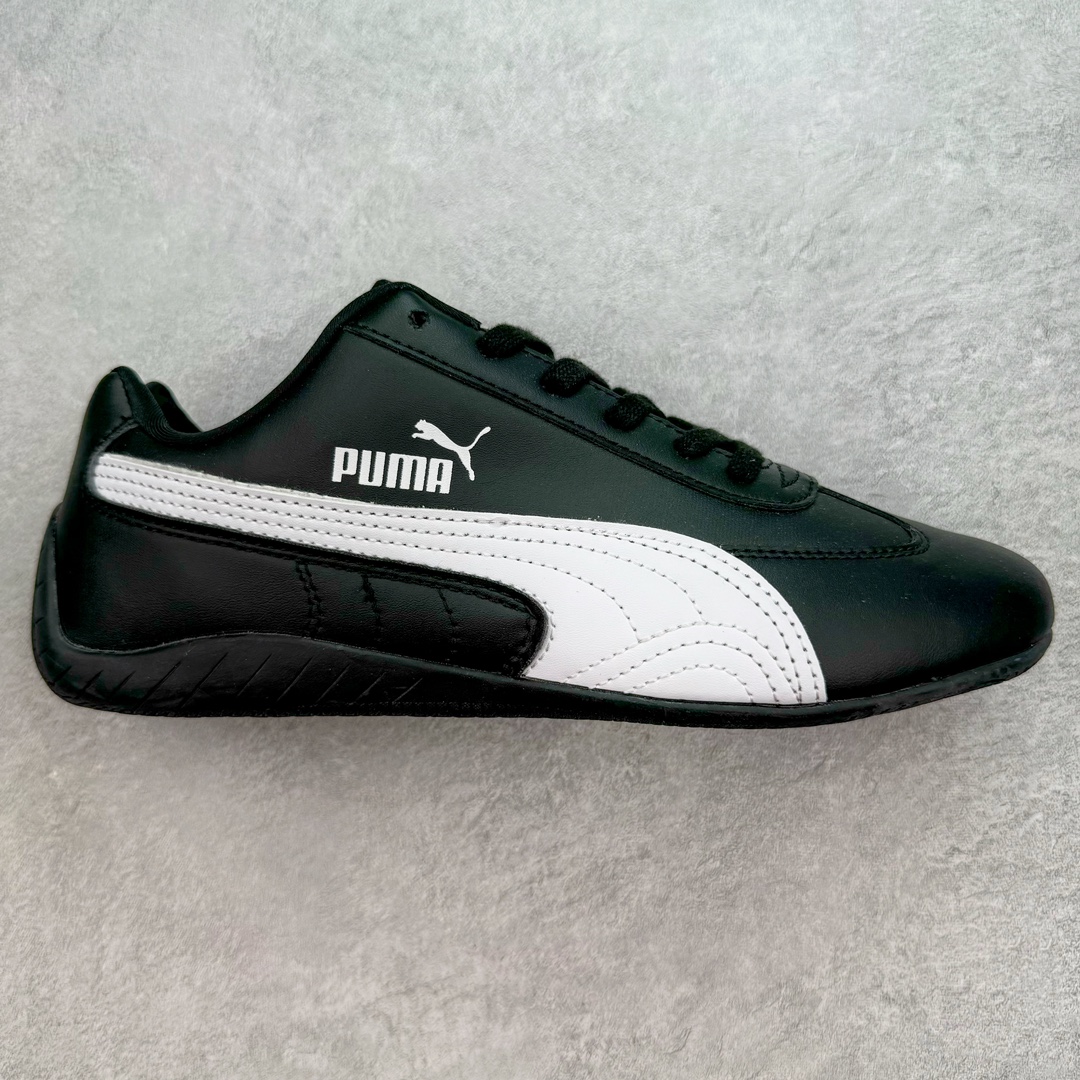 PUMA  Speedcat  圆头系带 二层绒面皮防滑耐磨 低筒 舒适时尚 赛车 跑步鞋 休闲鞋 波鞋 黑色 皮 398846 