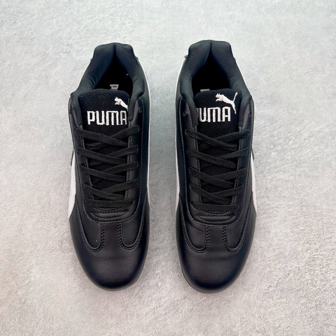 PUMA  Speedcat  圆头系带 二层绒面皮防滑耐磨 低筒 舒适时尚 赛车 跑步鞋 休闲鞋 波鞋 黑色 皮 398846 