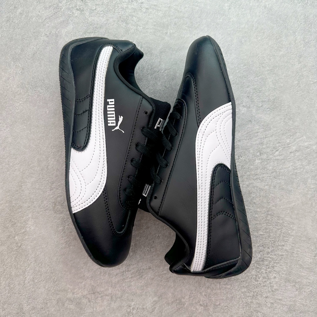 PUMA  Speedcat  圆头系带 二层绒面皮防滑耐磨 低筒 舒适时尚 赛车 跑步鞋 休闲鞋 波鞋 黑色 皮 398846 