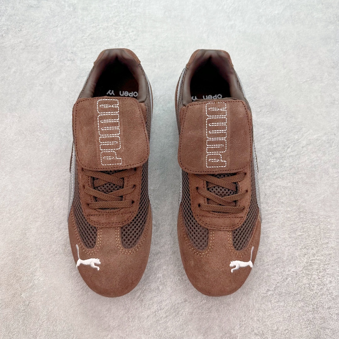  Open YY Collection PUMA  Speedcat  圆头系带 二层绒面皮防滑耐磨 低筒 舒适时尚 赛车 跑步鞋 休闲鞋 波鞋 棕色  397397-04
