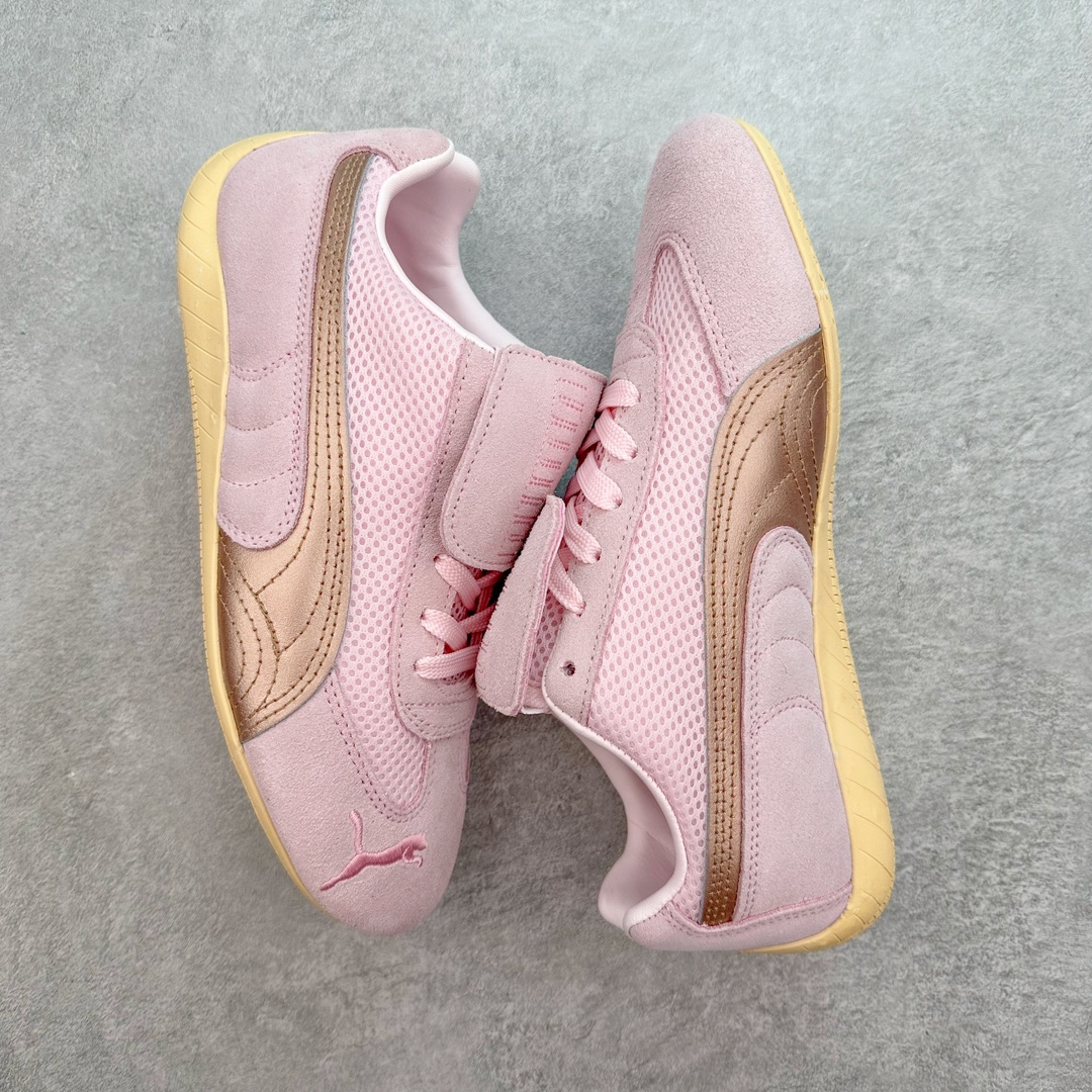  Open YY Collection PUMA  Speedcat  圆头系带 二层绒面皮防滑耐磨 低筒 舒适时尚 赛车 跑步鞋 休闲鞋 波鞋 粉色  397397-03
