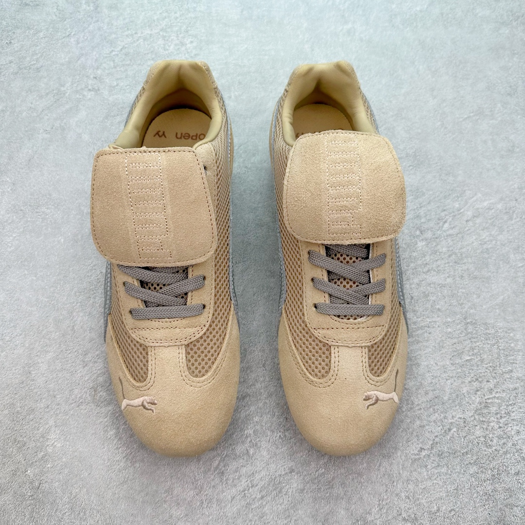  Open YY Collection PUMA  Speedcat  圆头系带 二层绒面皮防滑耐磨 低筒 舒适时尚 赛车 跑步鞋 休闲鞋 波鞋 卡其  397397-02
