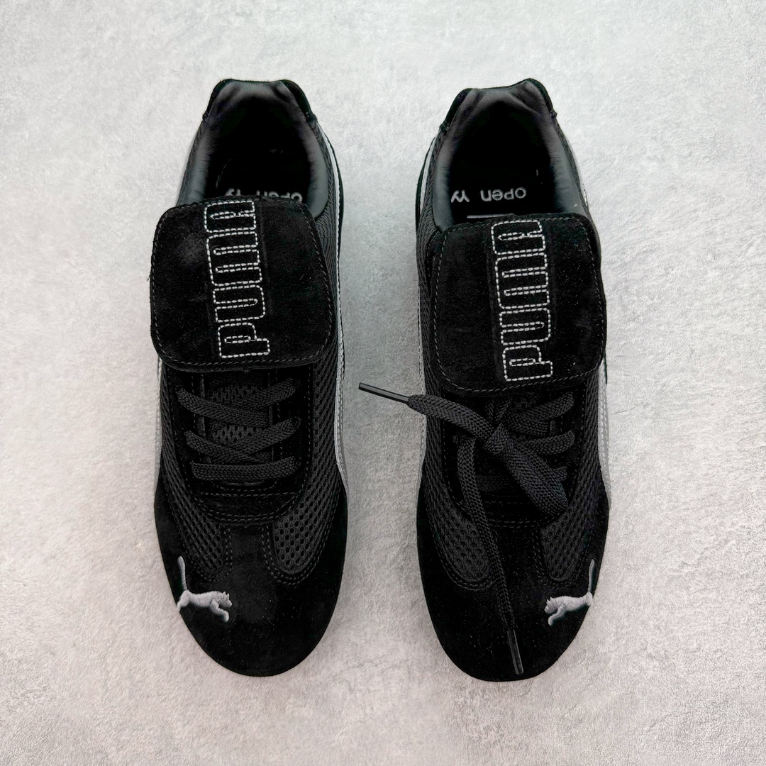 Open YY Collection PUMA  Speedcat  圆头系带 二层绒面皮防滑耐磨 低筒 舒适时尚 赛车 跑步鞋 休闲鞋 波鞋 黑色 397397-01