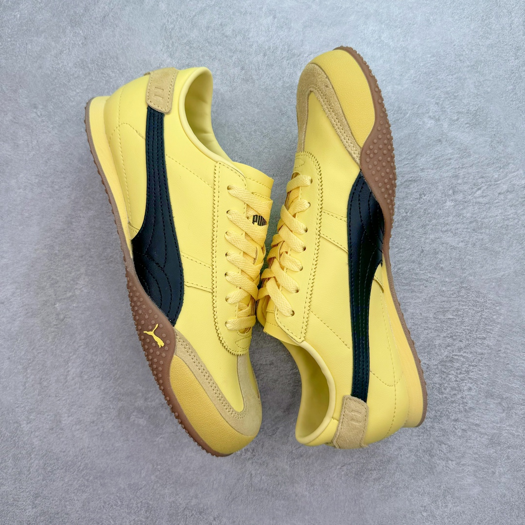  PUMA  Bella UT  彪马 圆头系带 二层绒面皮防滑耐磨 低筒 舒适时尚 赛车 跑步鞋 休闲鞋 波鞋 黄色 402186-05