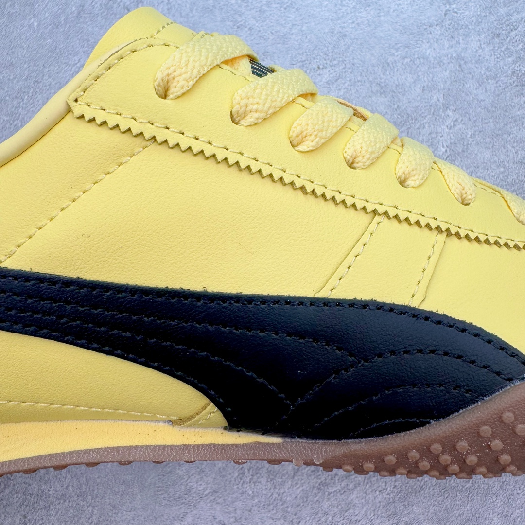  PUMA  Bella UT  彪马 圆头系带 二层绒面皮防滑耐磨 低筒 舒适时尚 赛车 跑步鞋 休闲鞋 波鞋 黄色 402186-05