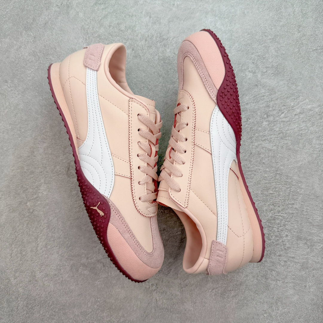  PUMA  Bella UT  彪马 圆头系带 二层绒面皮防滑耐磨 低筒 舒适时尚 赛车 跑步鞋 休闲鞋 波鞋 粉色 402186-04