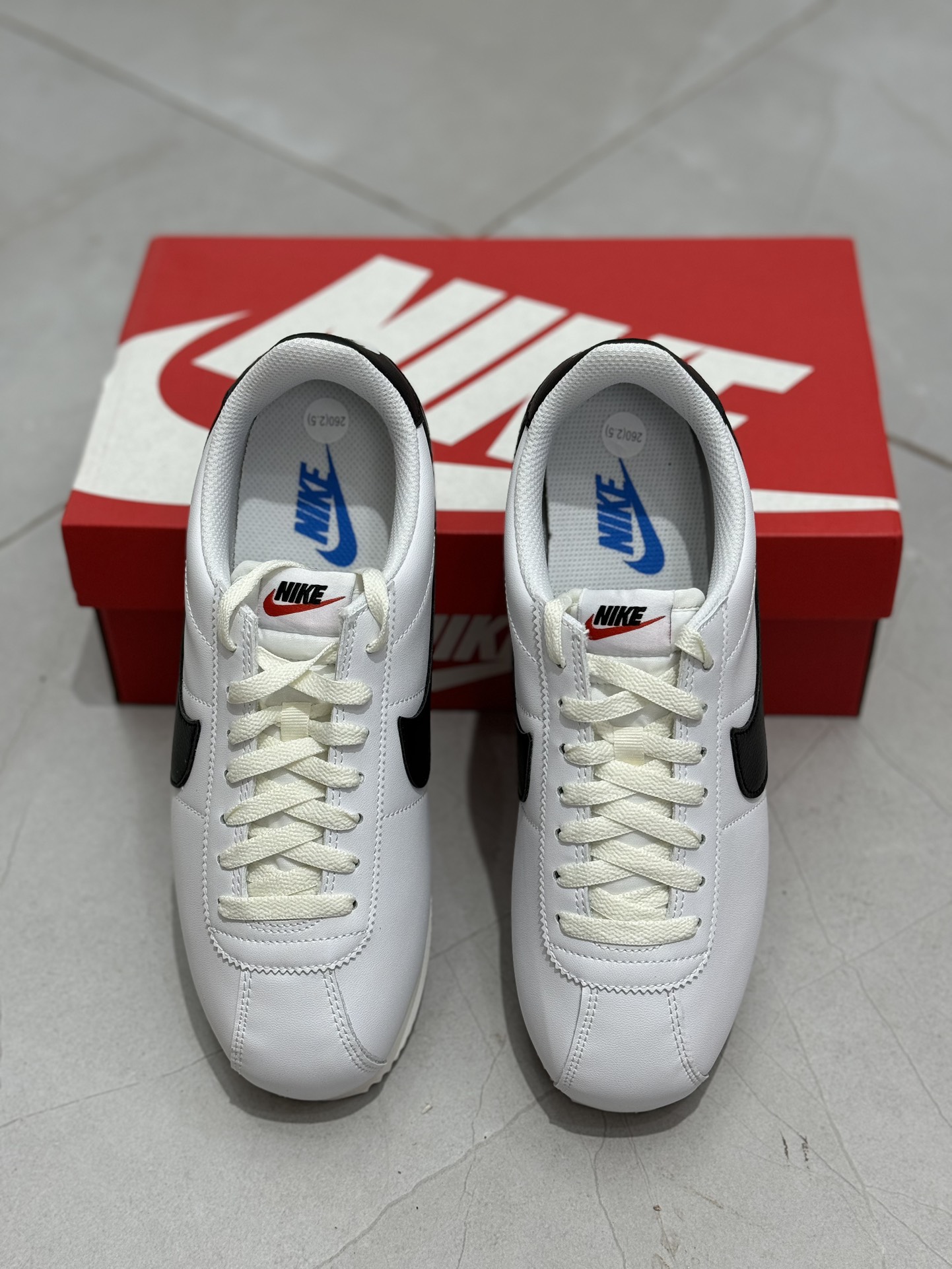  Nike Classic Cortez Leather 阿甘 低筒 复古初代皮革慢跑鞋 休闲鞋 波鞋 白黑藍 DM4044-100