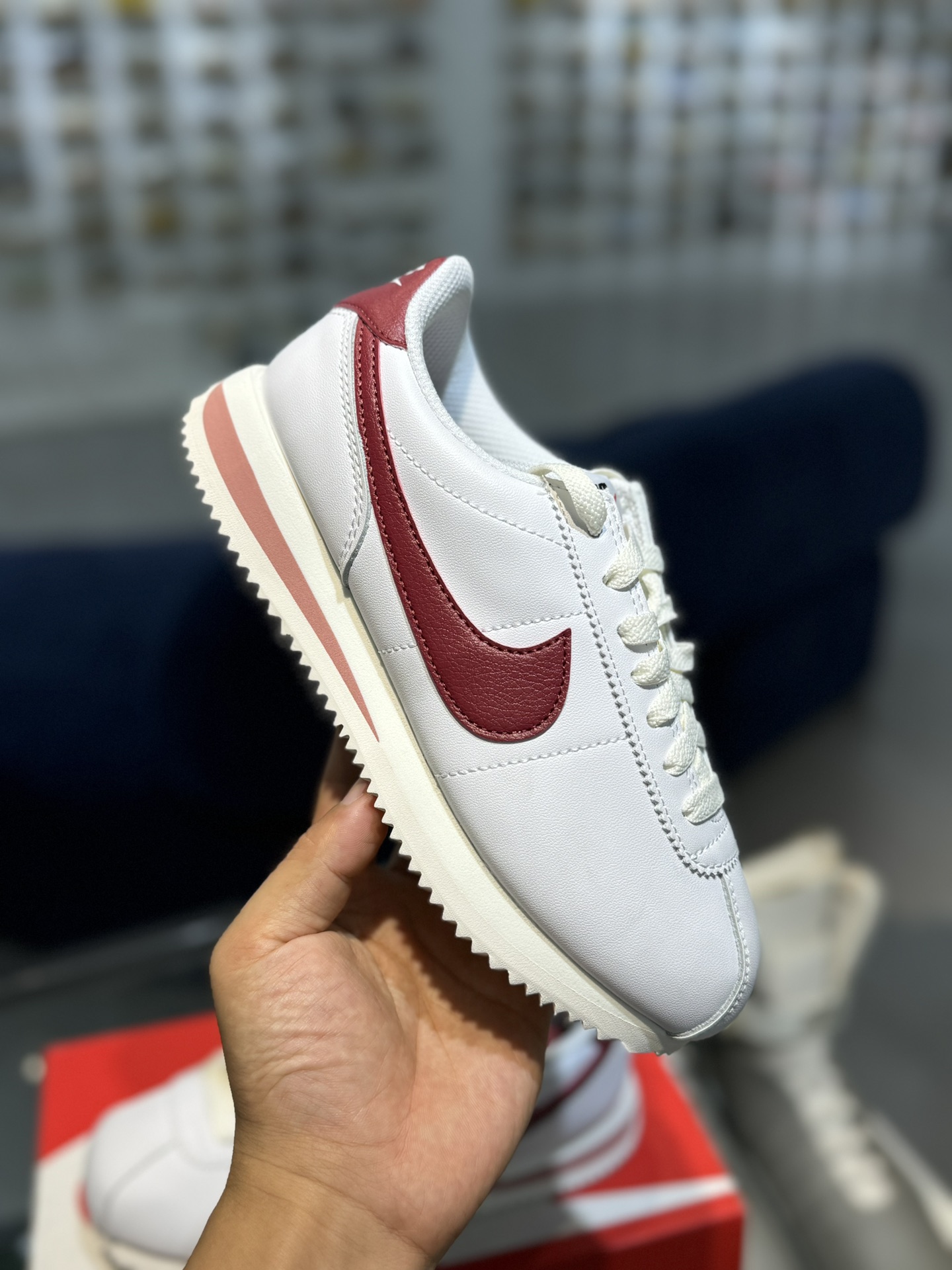Nike Classic Cortez Leather 阿甘 低筒 复古初代皮革慢跑鞋 休闲鞋 波鞋 白红粉 DN1791-103
