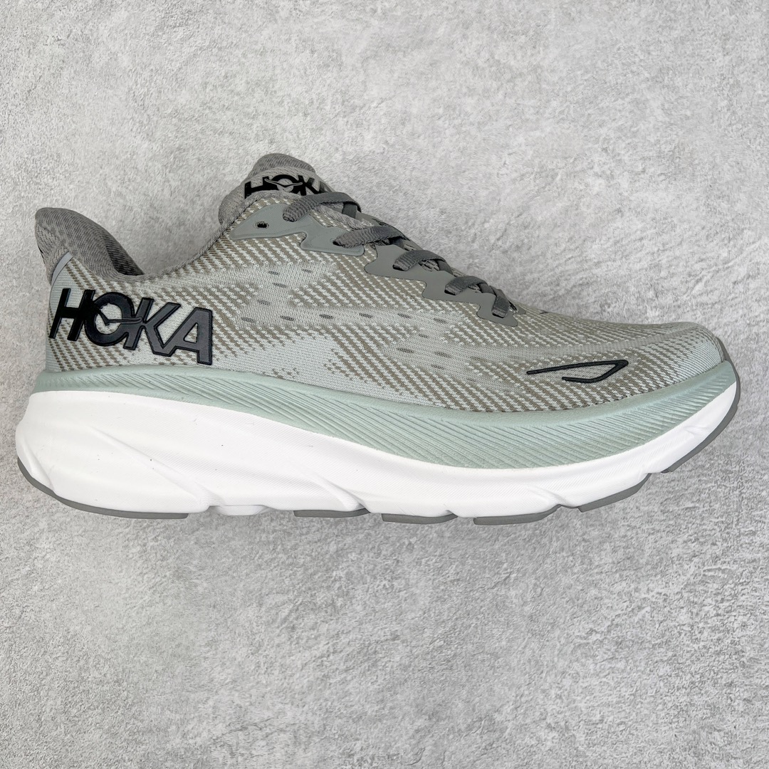  Hoka ONE ONE Clifton 9 低筒 舒适运动 防滑耐磨 透气跑步鞋 运动 波鞋  灰色 1132210-HMBC
