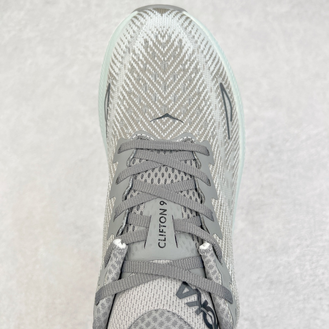  Hoka ONE ONE Clifton 9 低筒 舒适运动 防滑耐磨 透气跑步鞋 运动 波鞋  灰色 1132210-HMBC