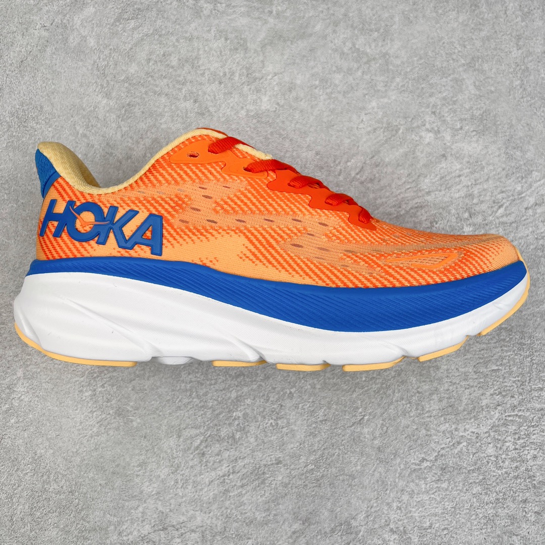 Hoka ONE ONE Clifton 9 低筒 舒适运动 防滑耐磨 透气跑步鞋 运动 波鞋  橘色 1127895-VOIM