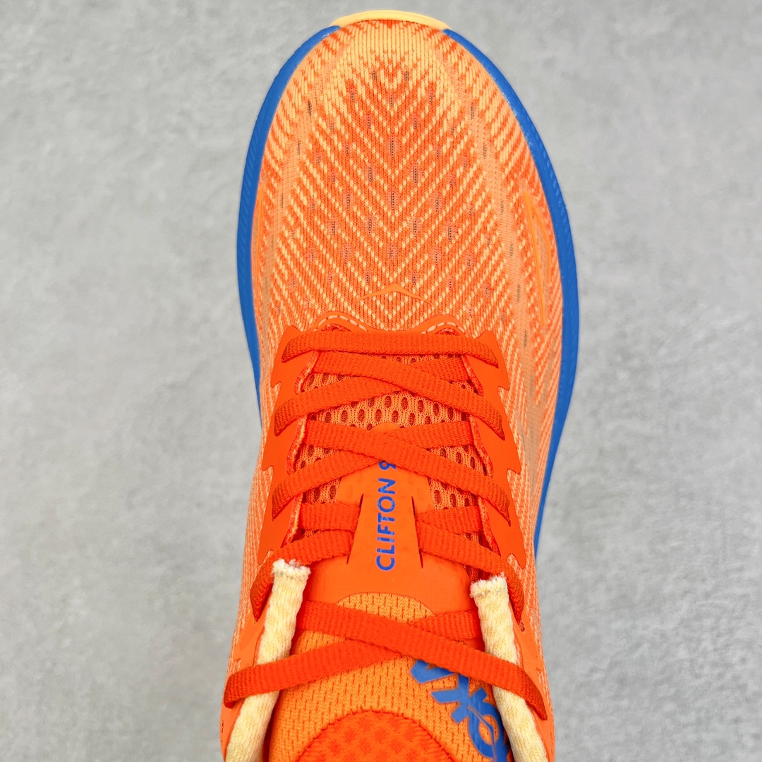  Hoka ONE ONE Clifton 9 低筒 舒适运动 防滑耐磨 透气跑步鞋 运动 波鞋  橘色 1127895-VOIM