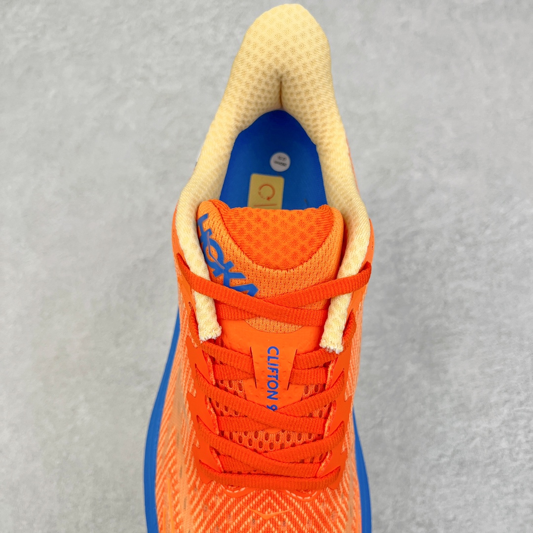  Hoka ONE ONE Clifton 9 低筒 舒适运动 防滑耐磨 透气跑步鞋 运动 波鞋  橘色 1127895-VOIM