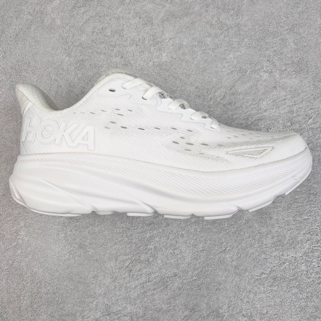  Hoka ONE ONE Clifton 9 低筒 舒适运动 防滑耐磨 透气跑步鞋 运动 波鞋  白色  1127895-WWH
