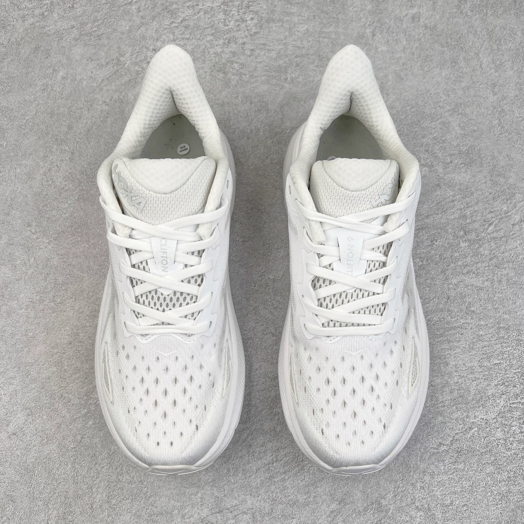  Hoka ONE ONE Clifton 9 低筒 舒适运动 防滑耐磨 透气跑步鞋 运动 波鞋  白色  1127895-WWH