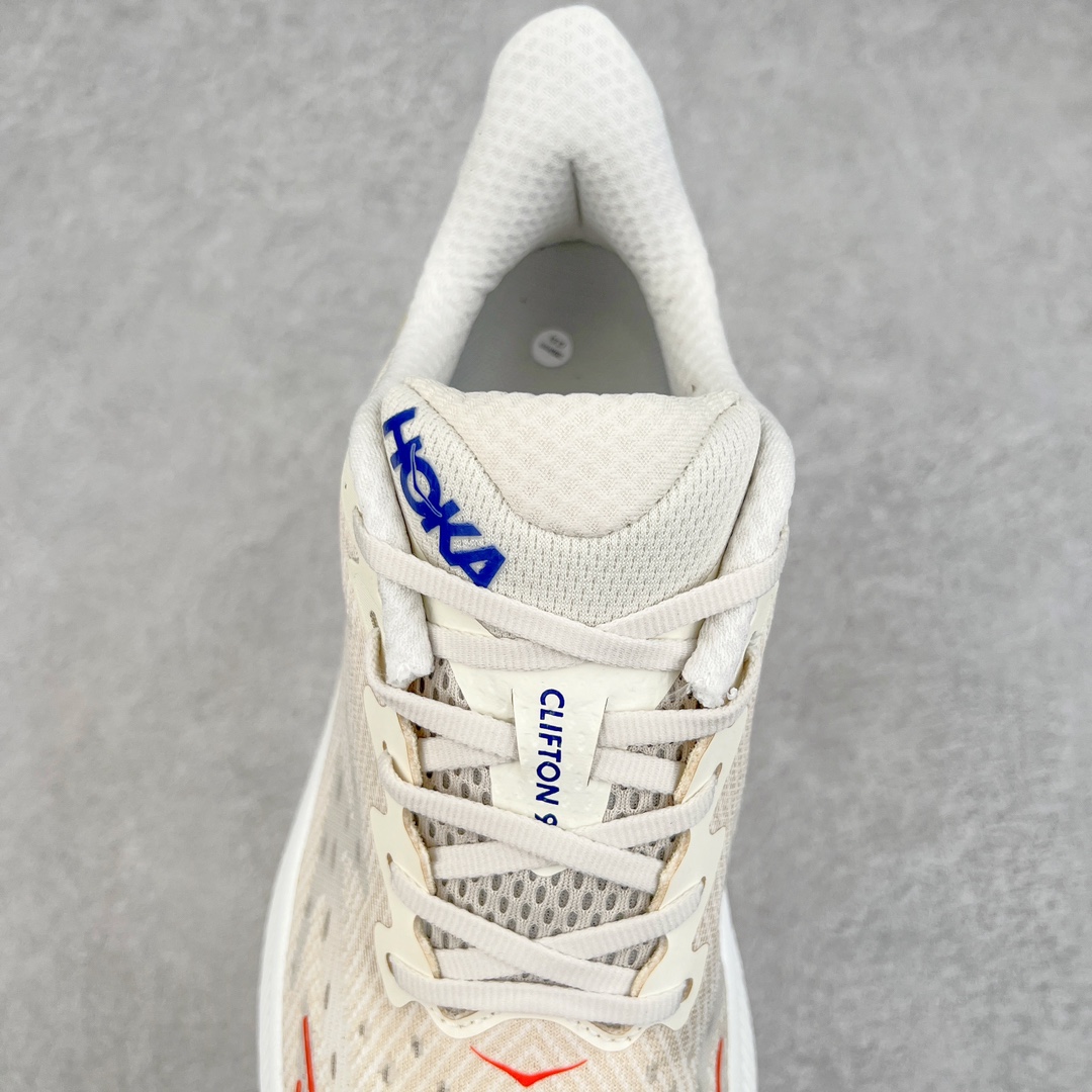  Hoka ONE ONE Clifton 9 低筒 舒适运动 防滑耐磨 透气跑步鞋 运动 波鞋  米黄