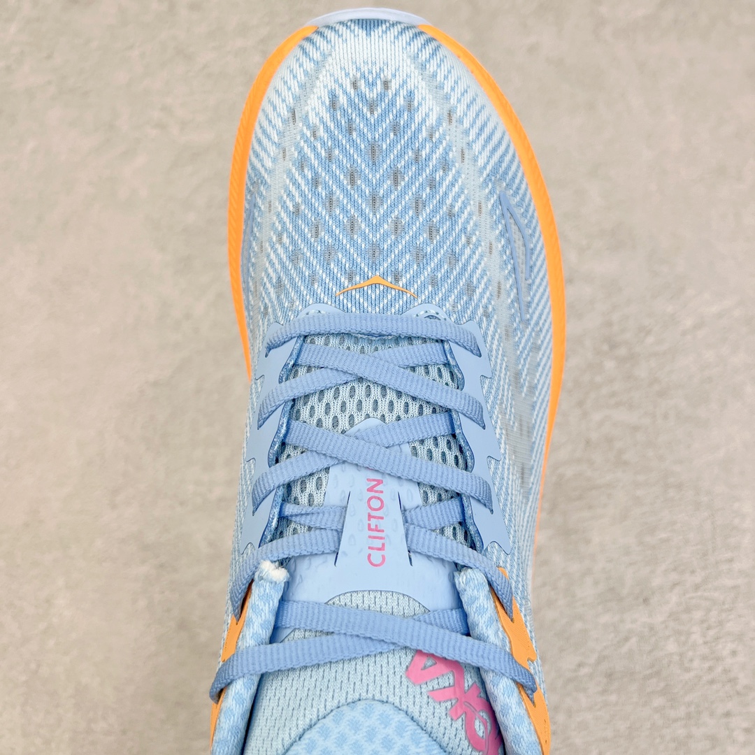  Hoka ONE ONE Clifton 9 低筒 舒适运动 防滑耐磨 透气跑步鞋 运动 波鞋 浅蓝