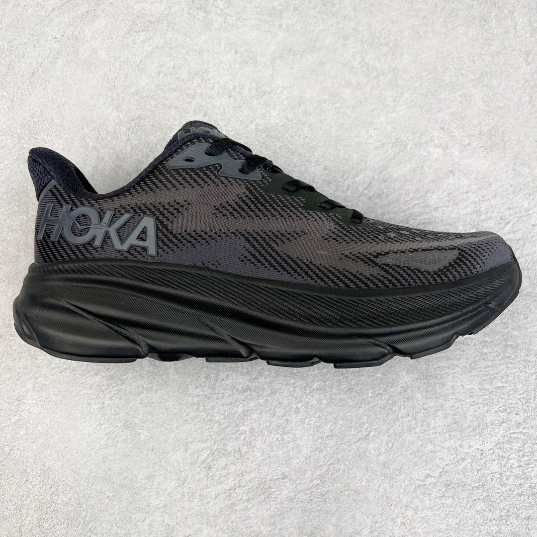  Hoka ONE ONE Clifton 9 低筒 舒适运动 防滑耐磨 透气跑步鞋 运动 波鞋 黑色 1127895-BBLC