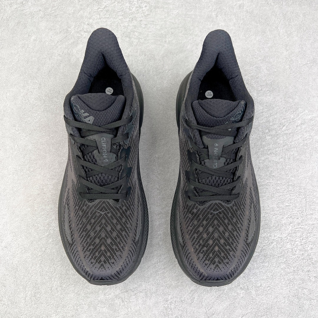  Hoka ONE ONE Clifton 9 低筒 舒适运动 防滑耐磨 透气跑步鞋 运动 波鞋 黑色 1127895-BBLC