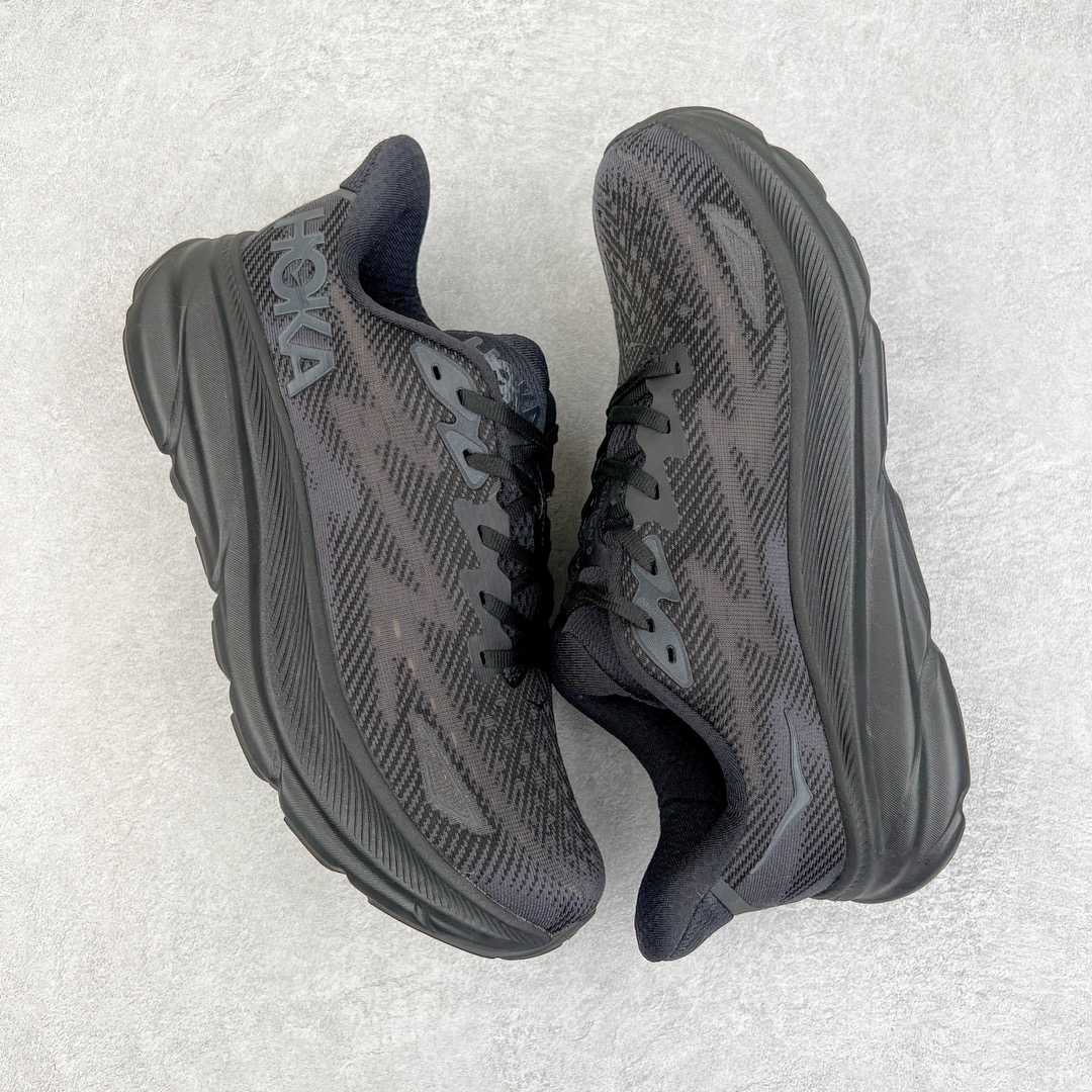  Hoka ONE ONE Clifton 9 低筒 舒适运动 防滑耐磨 透气跑步鞋 运动 波鞋 黑色 1127895-BBLC