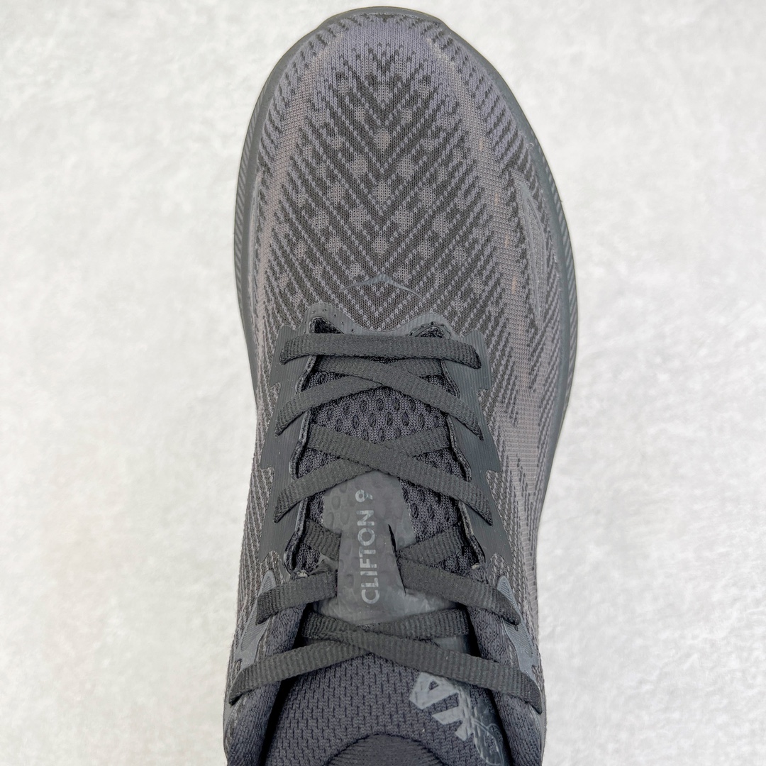  Hoka ONE ONE Clifton 9 低筒 舒适运动 防滑耐磨 透气跑步鞋 运动 波鞋 黑色 1127895-BBLC
