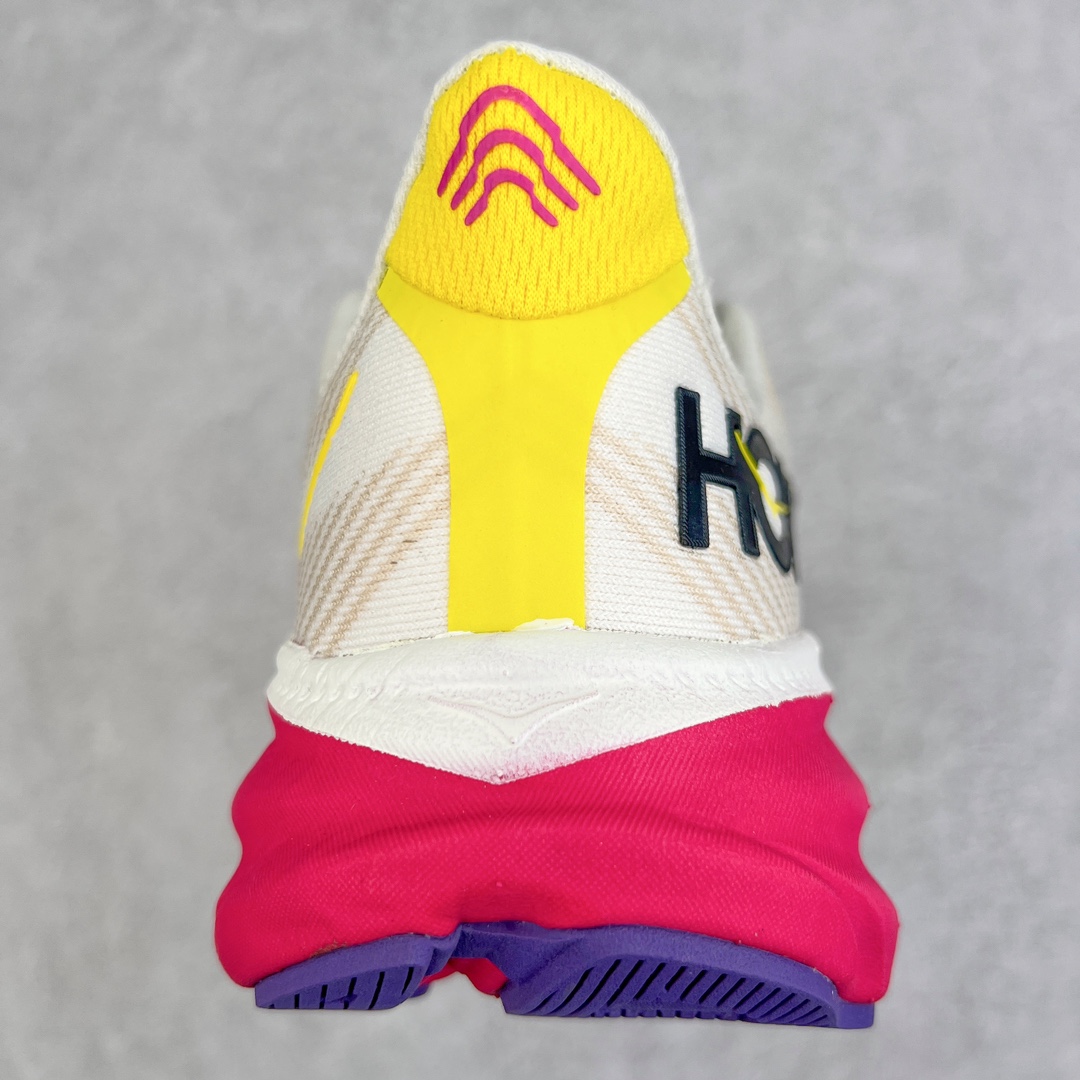  Hoka ONE ONE Clifton 9 低筒 舒适运动 防滑耐磨 透气跑步鞋 运动 波鞋 香槟白 1127895-EBDB