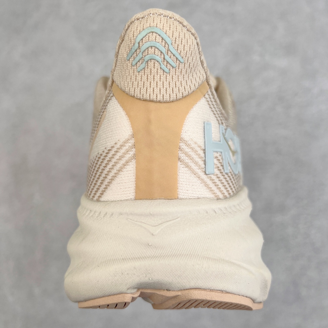 Hoka ONE ONE Clifton 9 低筒 舒适运动 防滑耐磨 透气跑步鞋 运动 波鞋 浅棕色 1127895-SSEG