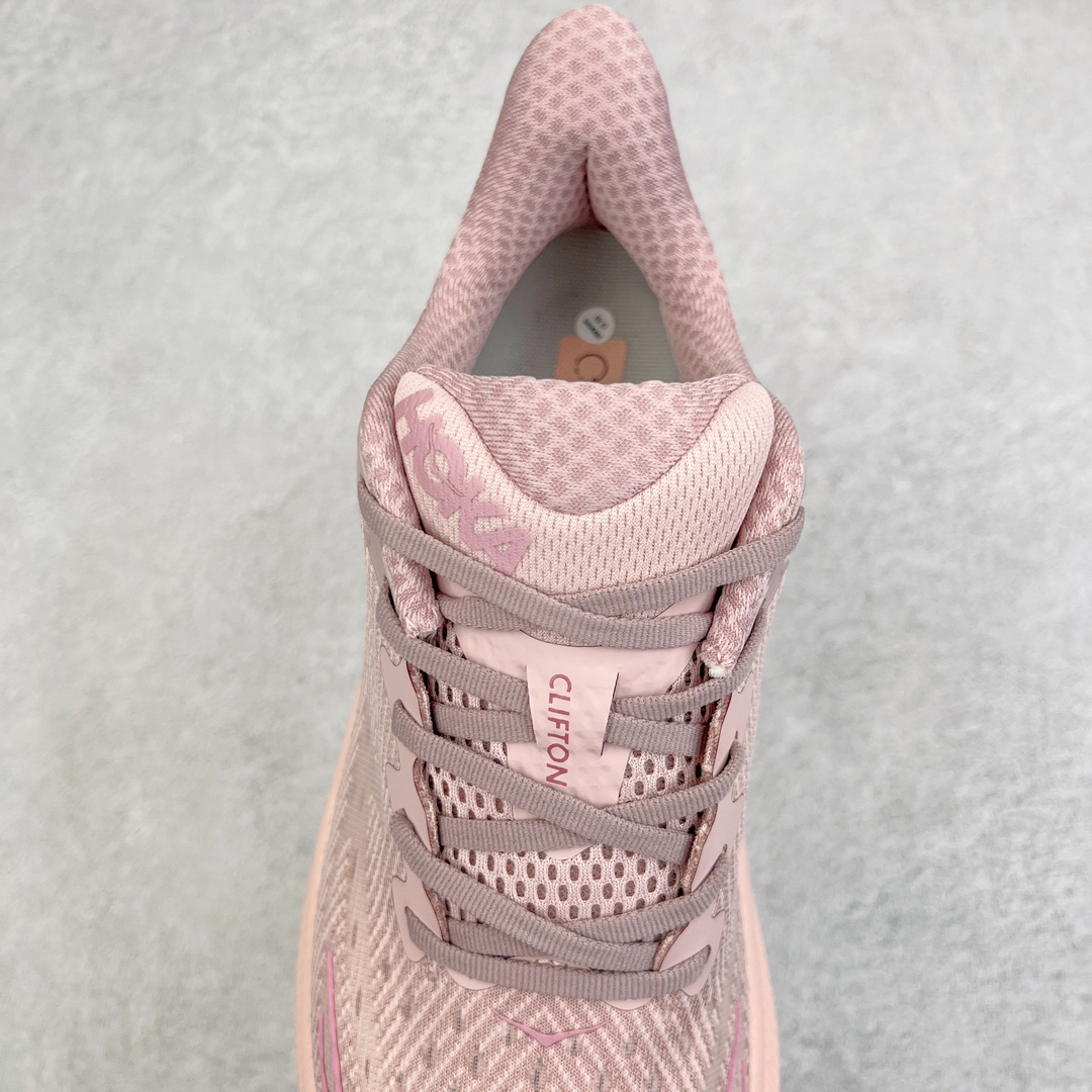 Hoka ONE ONE Clifton 9 低筒 舒适运动 防滑耐磨 透气跑步鞋 运动 波鞋  粉色  1127895-PMPW