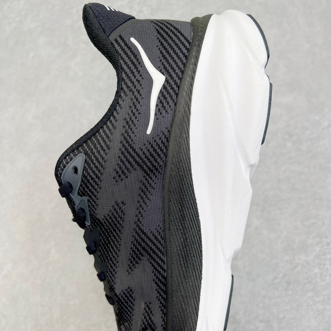 Hoka ONE ONE Clifton 9 低筒 舒适运动 防滑耐磨 透气跑步鞋 运动 波鞋 黑白 1127895-BWHF